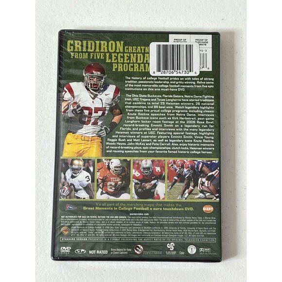 Great Moments In College Football DVD Sports Florida Notre Dame Ohio USC Texas - Picture 5 of 7